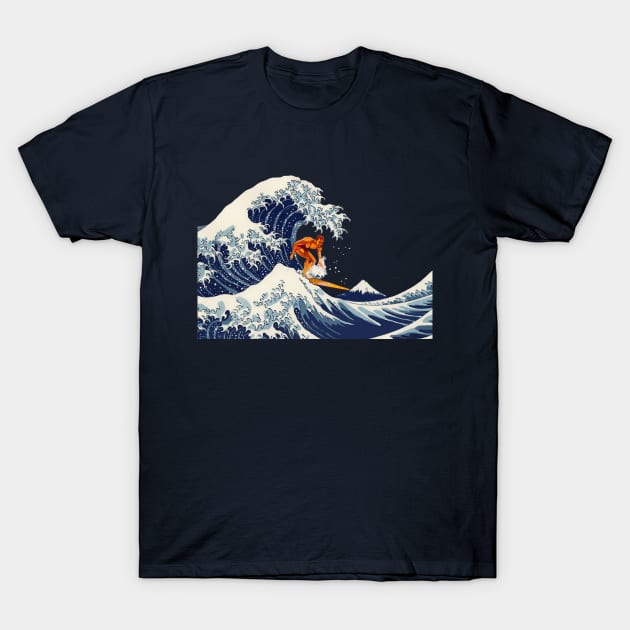 Great Wave Surfer T-Shirt by DavidLoblaw